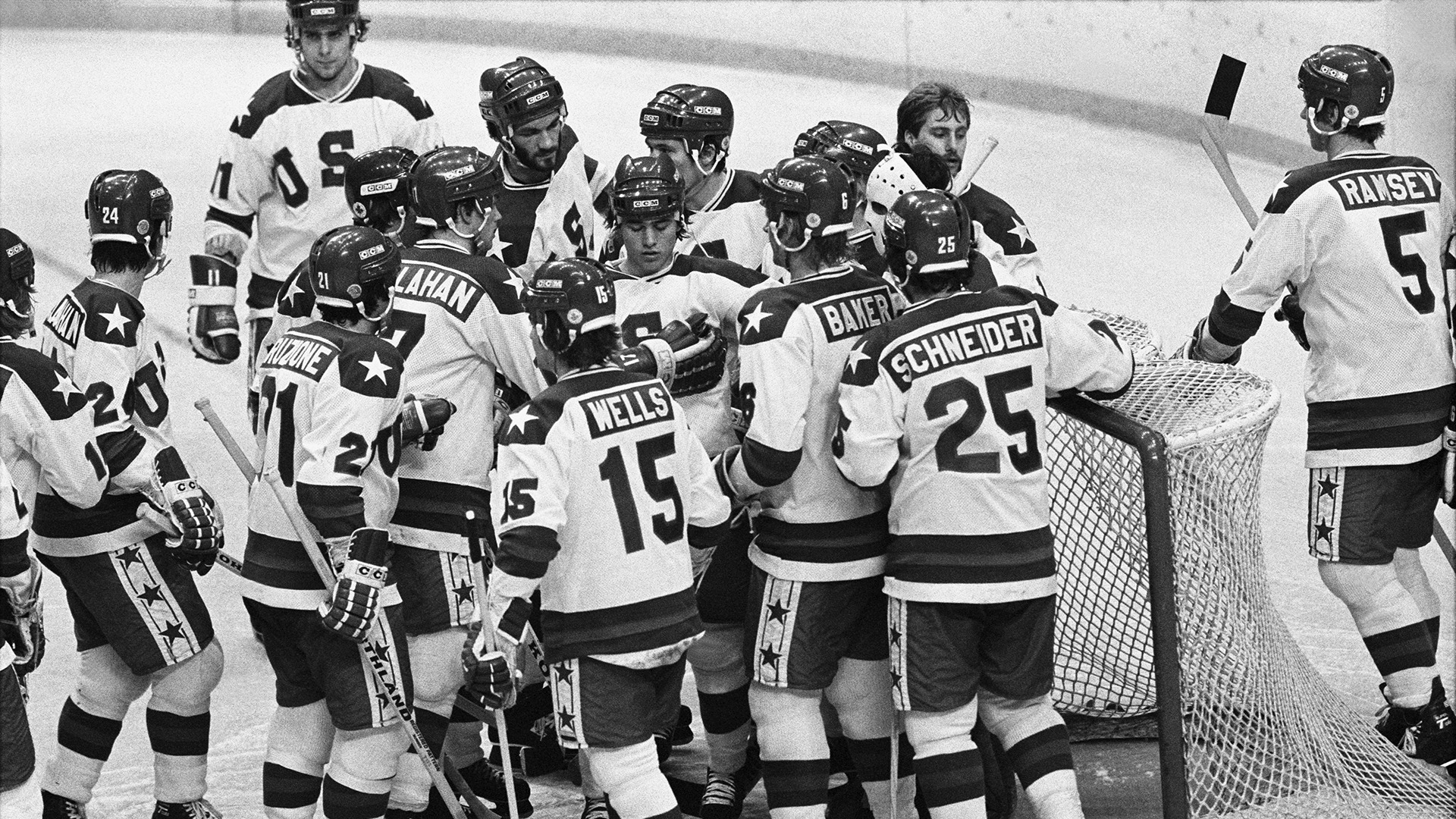  1980 Olympic Team Hockey 17 Jack O'Callahan 21 Mike