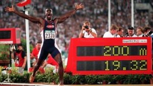 image of track and field athlete Michael Johnson, one of the world’s best sprinters of his time