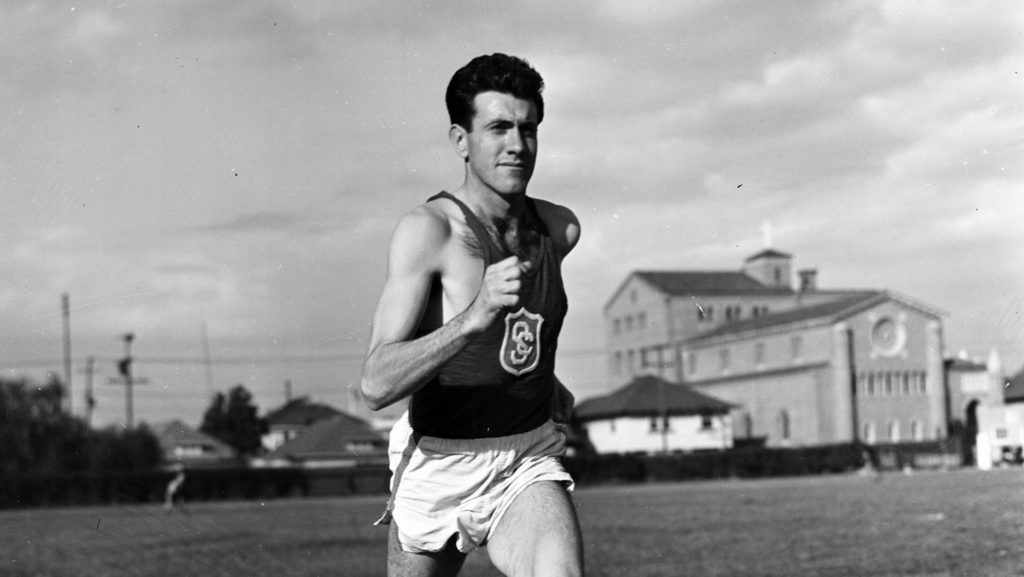 While a student at USC, Louis Zamperini runs a race