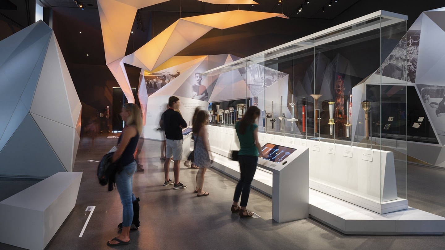 Olympic Torches on display at USOPMuseum