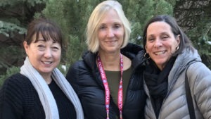 Kimberly Carlisle, Debbie Green and Debbie Landreth Brown pose for a photo outside the Broadmoor