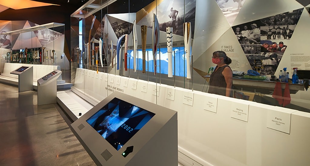 Olympic Torches on display at USOPMuseum