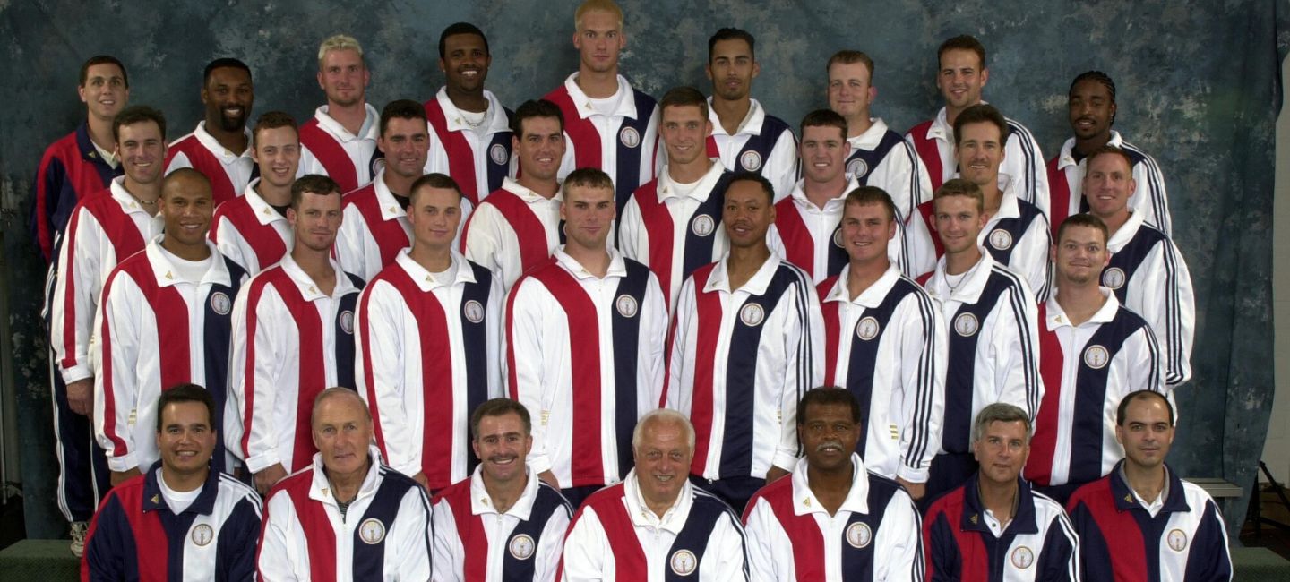 Sydney 2000 Summer Olympics - Baseball. USA gold medal winning team. Managed by Tommy Lasorda.