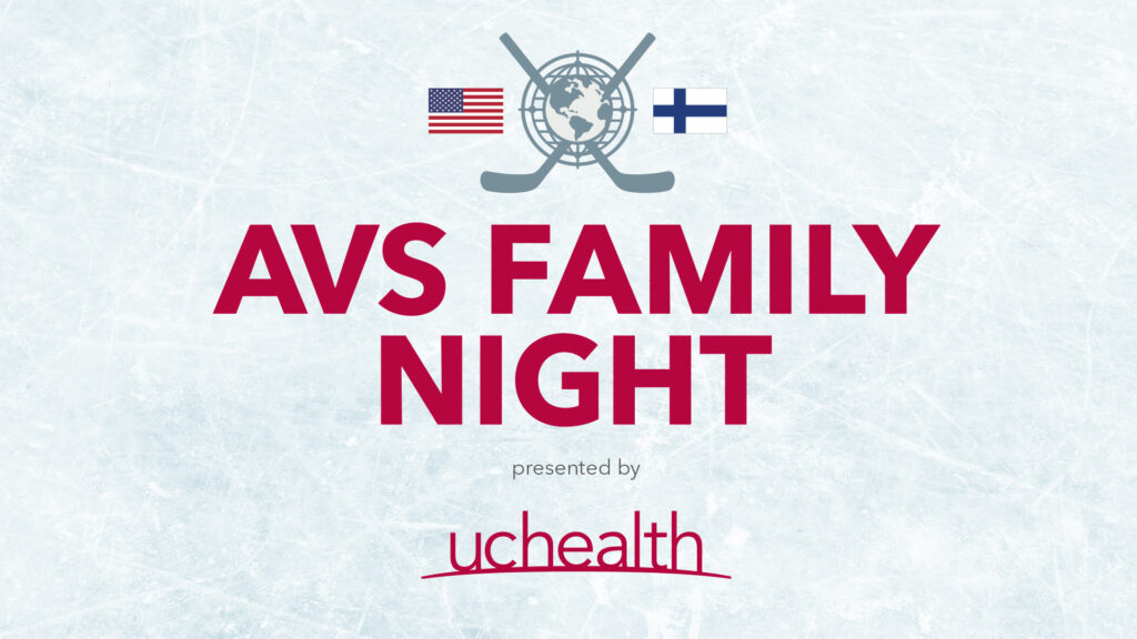 Colorado Avs family night graphic with presented by UCHealth