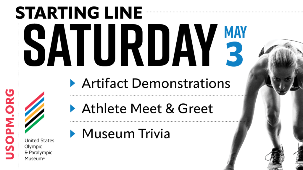 Startling Line Saturday graphic with a women about to take off running