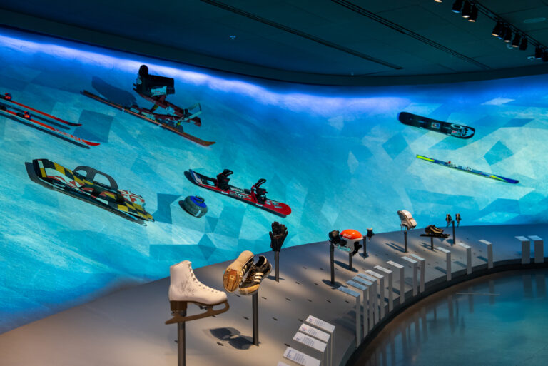 artifacts on display at the winter games gallery