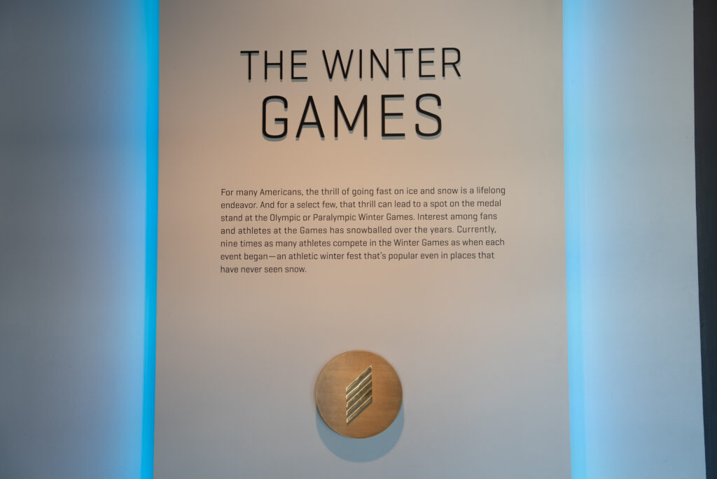 Photo of "the winter games" gallery sign