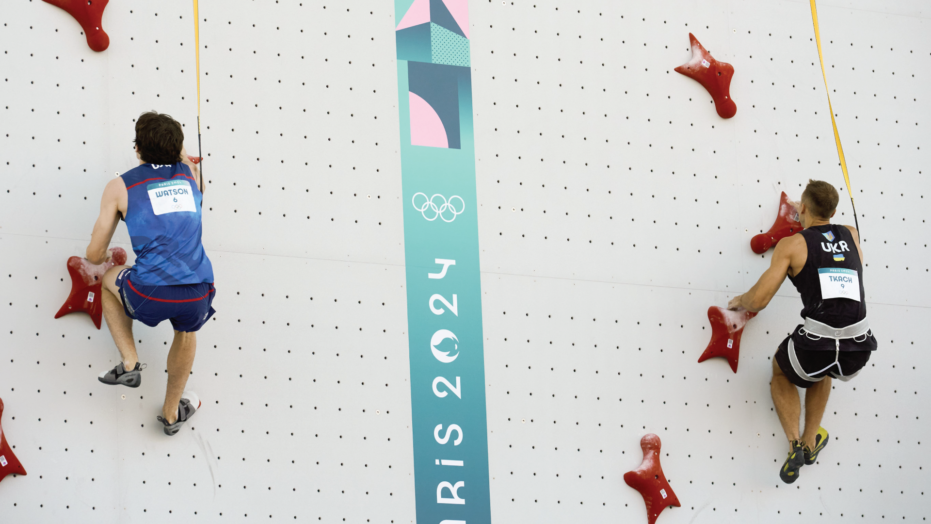 image of speed climbing at the Summer Olympic Games