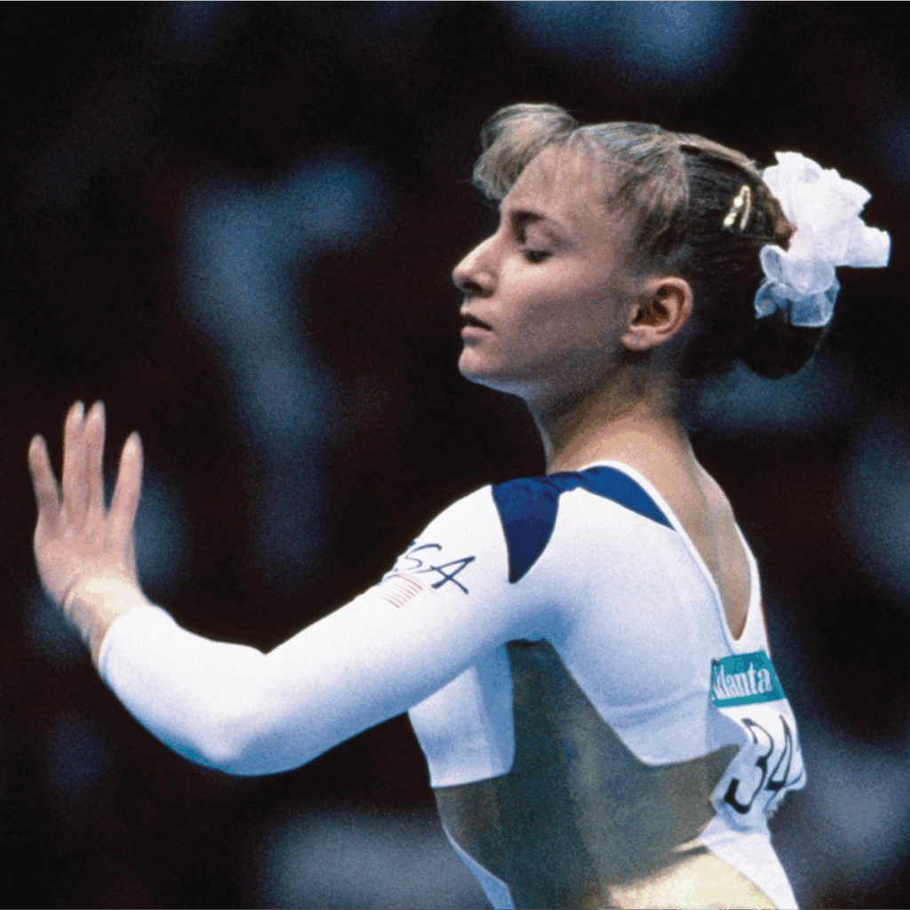 shannon miller iconic scrunchy on display at USOPM