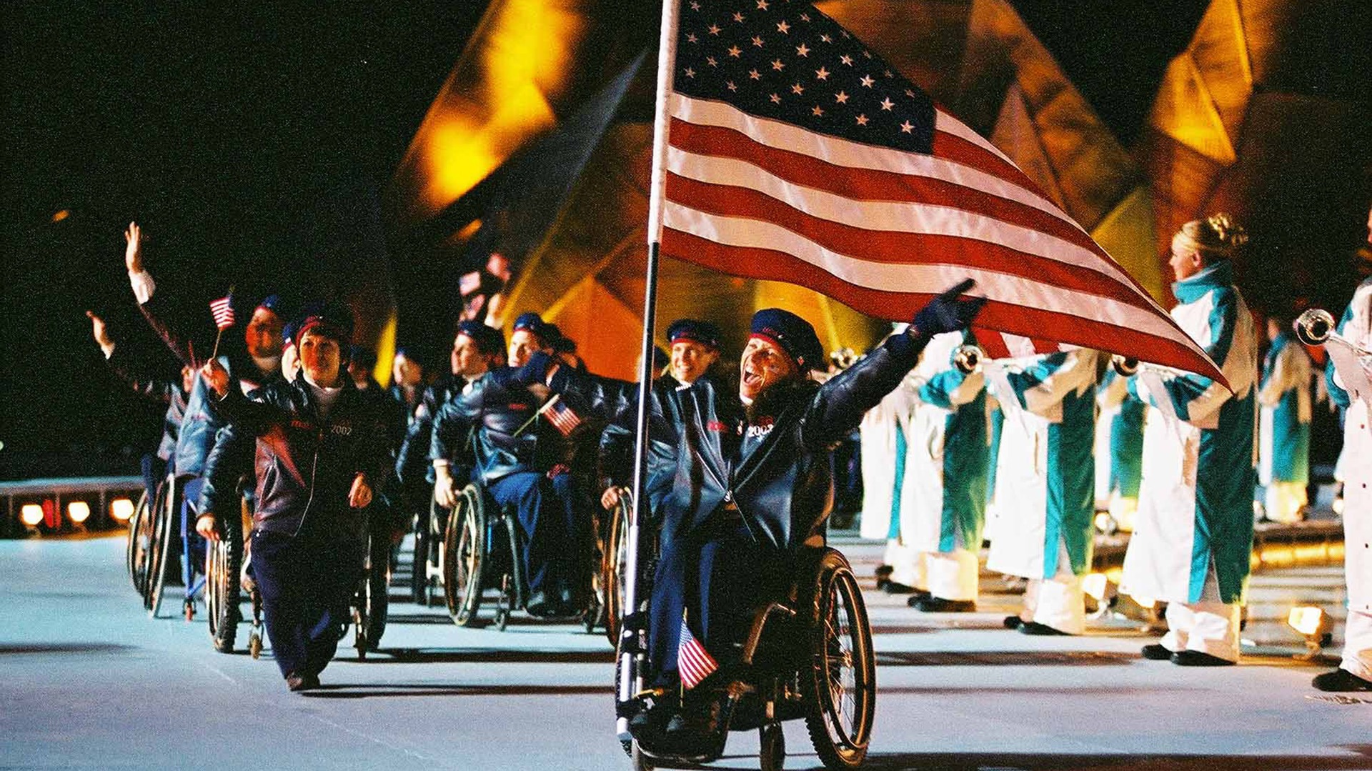 candace cable at Salt Lake City 2002 Paralympic Winter Games — Opening Ceremony