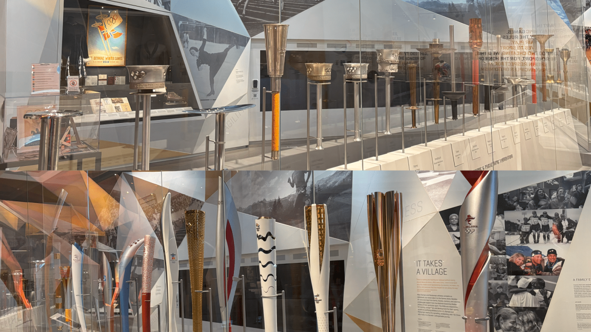 Olympic torches on display for Summer and Winter Olympics