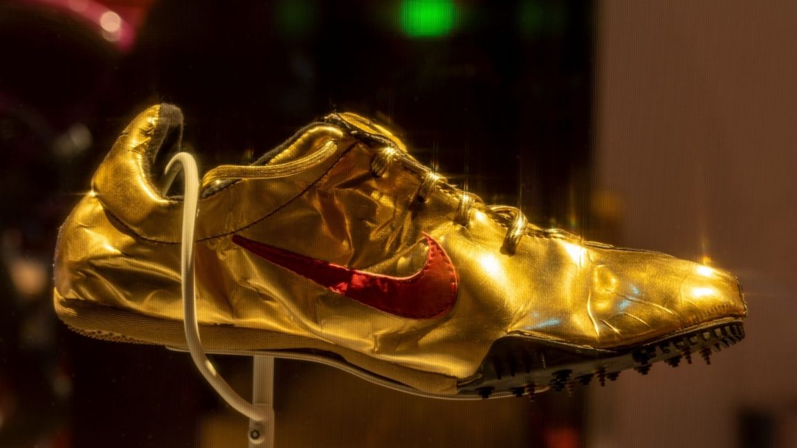 See Michael Johnson's gold spike at the U.S. Olympic & Paralympic Museum